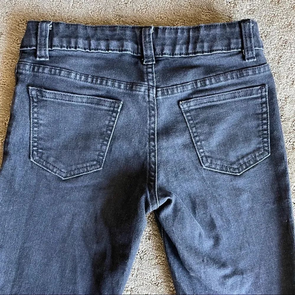 Wonder Nation Dark-Gray Girls Jeans Size 8 Zip and Button 4 Pockets - Picture 7 of 16